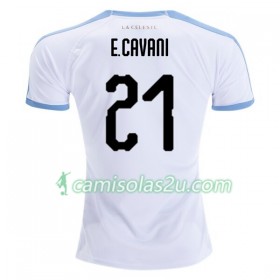 Camisolas de Futebol Uruguai Edinson Cavani 21 Equipamento Alternativa 2019 Copa América Manga Curta